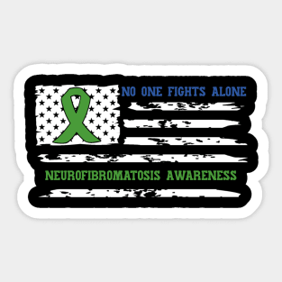 No One Fights Alone Neurofibromatosis Awareness Sticker